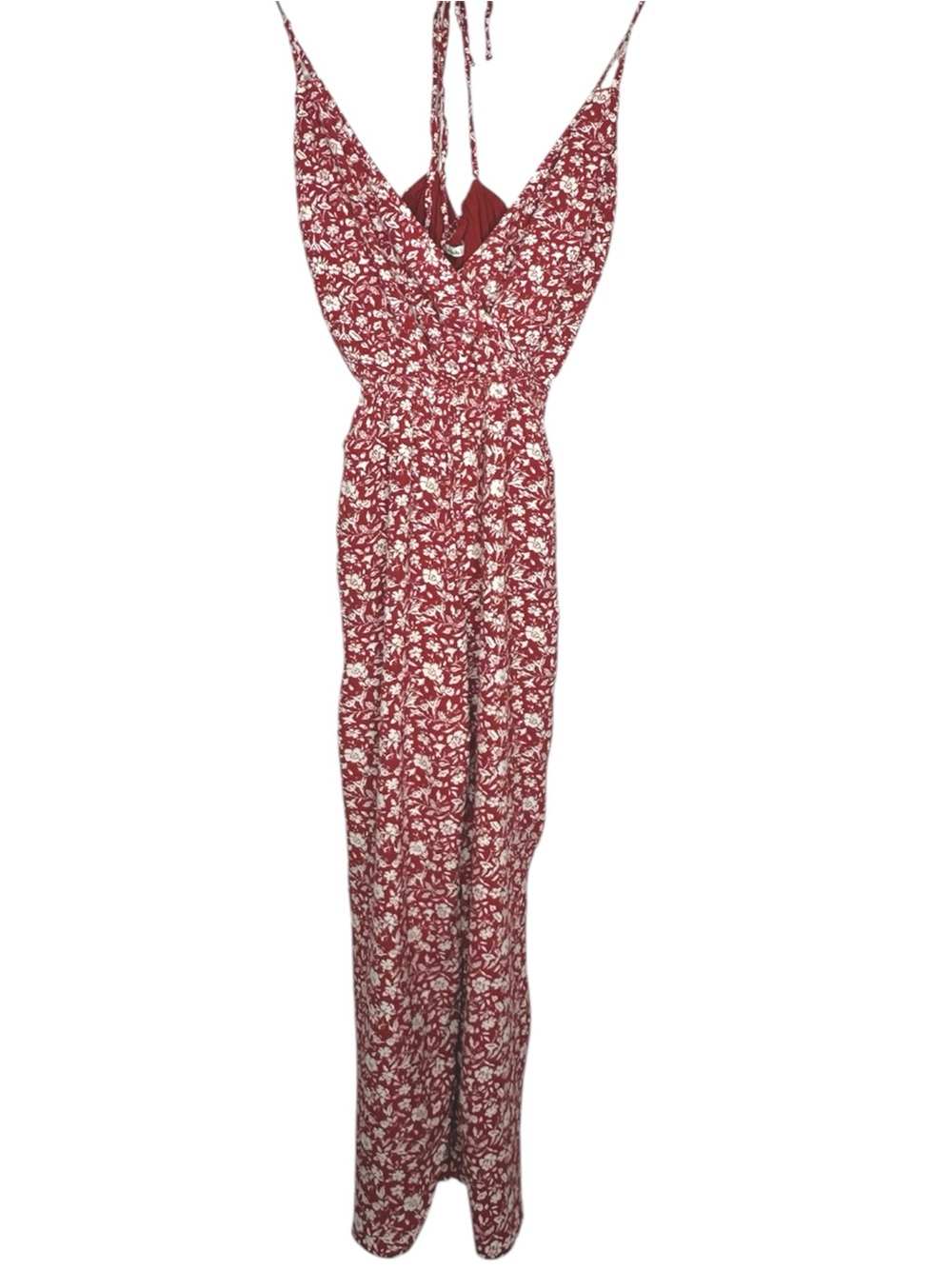 Abercrombie & Fitch Floral Halter Jumpsuit Wide Leg Romper Small Cottagecore - Picture 2 of 8